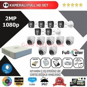  Hikvision 13'lü Set 2 Mp 1080p Hd Kamera Sistemi