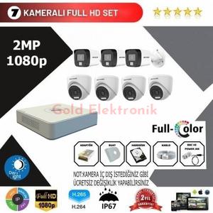  Hikvision 7'li Set 2 Mp 1080p Hd Kamera Sistemi