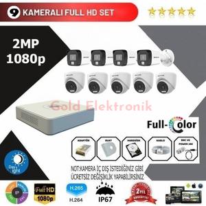 Hikvision 9'lu Set 2 Mp 1080p Hd Kamera Sistemi