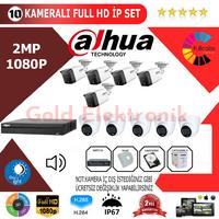 Dahua 10'lu 2MP 1080P İP Kamera Seti