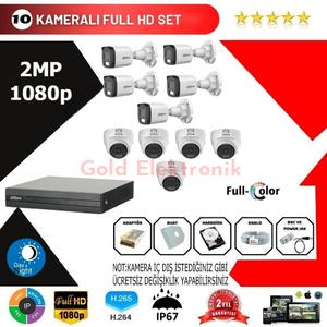 Dahua 10'lu Set 2Mp 1080p  Hd Kamera Sistemi