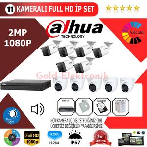Dahua 11'li 2MP 1080P İP Kamera Seti