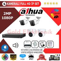 Dahua 4'lü 2MP 1080P İP Kamera Seti
