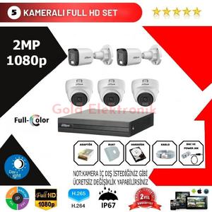 Dahua 5'li Set 2Mp 1080p  Hd Kamera Sistemi