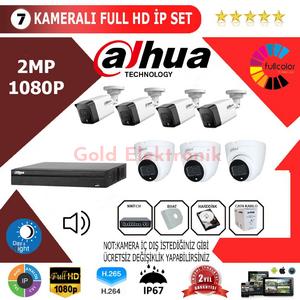 Dahua 7'li 2MP 1080P İP Kamera Seti