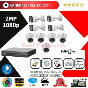Dahua 9'lu Set 2Mp 1080p  Hd Kamera Sistemi