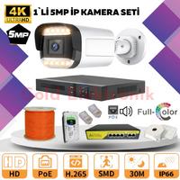 GOLD  1'lİ 5MP 4K ULTRA İP Kamera Seti