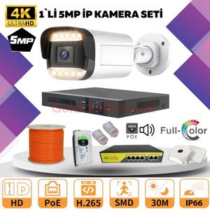 GOLD  1'lİ 5MP 4K ULTRA İP Kamera Seti