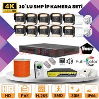 GOLD  10'LU 5MP 4K ULTRA İP Kamera Seti