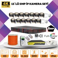 GOLD  13'LÜ 5MP 4K ULTRA İP Kamera Seti