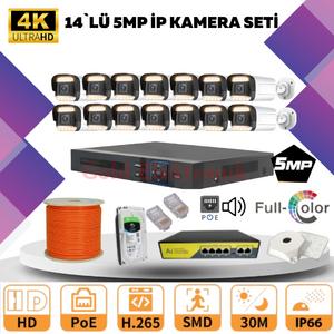 GOLD  14'LÜ 5MP 4K ULTRA İP Kamera Seti