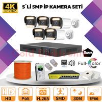 GOLD  5'lİ 5MP 4K ULTRA İP Kamera Seti