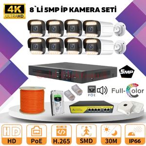 GOLD  8'Lİ 5MP 4K ULTRA İP Kamera Seti