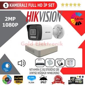 Hikvision 1'li 2MP 1080P İP Seti