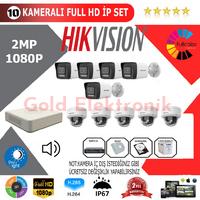 Hikvision 10'lu 2MP 1080P İP Kamera Seti
