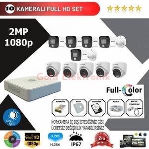 Hikvision 10'lu Set 2 Mp 1080p Hd Kamera Sistemi