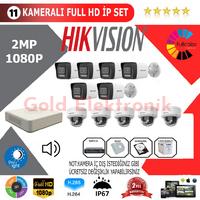 Hikvision 11'li 2MP 1080P İP Kamera Seti