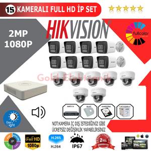 Hikvision 15'li 2MP 1080P İP Kamera Seti