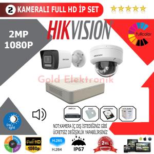Hikvision 2'li 2MP 1080P İP Seti