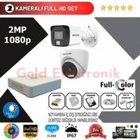 Hikvision 2'li Set 2 Mp 1080p Hd Kamera Sistemi