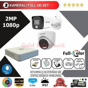 Hikvision 2'li Set 2 Mp 1080p Hd Kamera Sistemi
