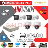 Hikvision 4'lü 2MP 1080P İP Kamera Seti