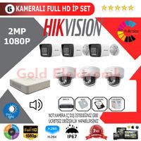 Hikvision 6'lı 2MP 1080P İP Kamera Seti