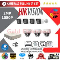 Hikvision 7'li 2MP 1080P İP Kamera Seti