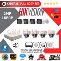 Hikvision 8'li 2MP 1080P İP Kamera Seti
