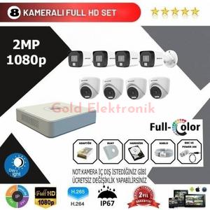 Hikvision 8'li Set 2 Mp 1080p Hd Kamera Sistemi