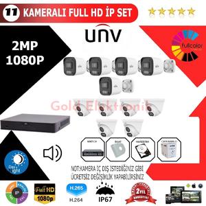 UNV 11'li 2MP 1080P İP Kamera Seti
