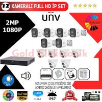 UNV 12'li 2MP 1080P İP Kamera Seti