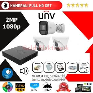 UNV 3 Kameralı Ahd Kamera Sistemi