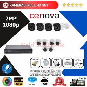  Cenova 10'lu Set 2 Mp 1080p Hd Kamera Sistemi
