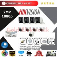  Hikvision 9'lu Set 2 Mp 1080p Hd Kamera Sistemi