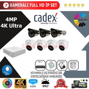 CADEX 7'li 4MP 4K ULTRA İP Kamera Seti