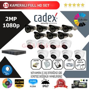Cadex 15'li Kamera Set 2MP 1080P Full Color
