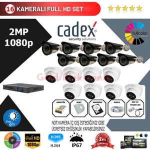 Cadex 16'lı Kamera Set 2MP 1080P Full Color