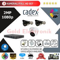 Cadex 3'lü Kamera Set 2MP 1080P Full Color