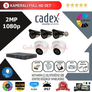 Cadex 5'li Kamera Set 2MP 1080P Full Color