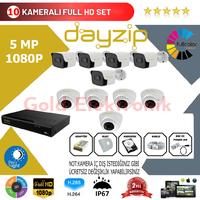 Dayzip 10'lu Set 5Mp 1080p Hd Kamera Sistemi