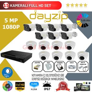 Dayzip 15'li Set 5Mp 1080p Hd Kamera Sistemi