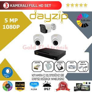 Dayzip 3'lü Set 5Mp 1080p Hd Kamera Sistemi