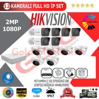 Hikvision 12'li 2MP 1080P İP Kamera Seti