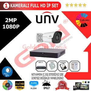 UNV 1'li 2MP 1080P İP Kamera Seti