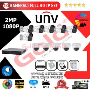 UNV 11'li 2MP 1080P İP Kamera Seti
