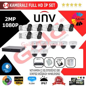 UNV 14'lü 2MP 1080P İP Kamera Seti
